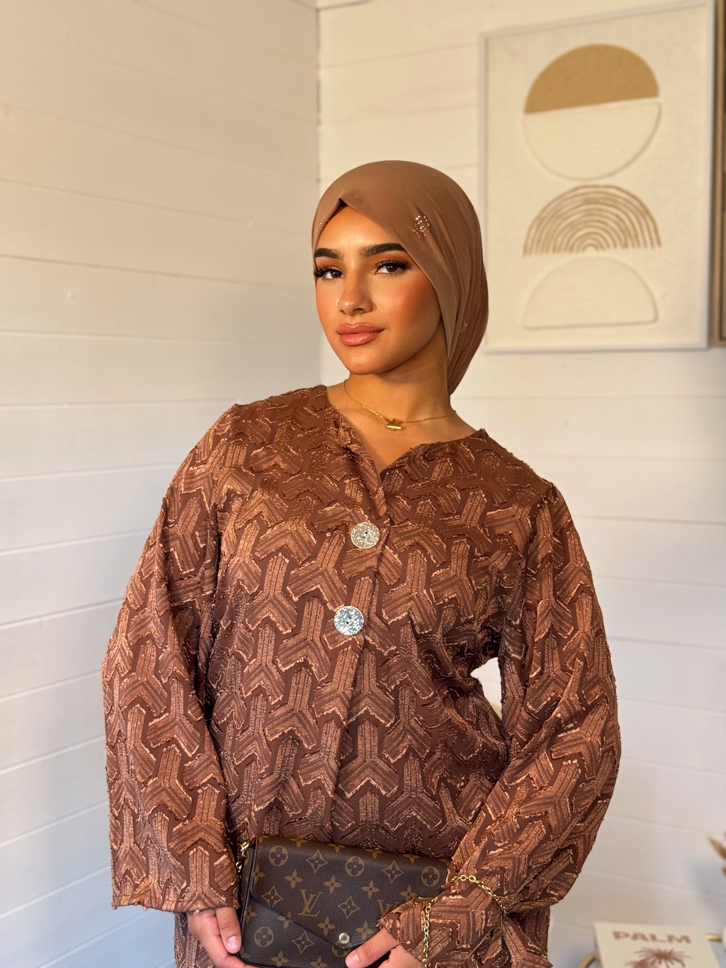ROBE CHAIMAE marron (taille standard)