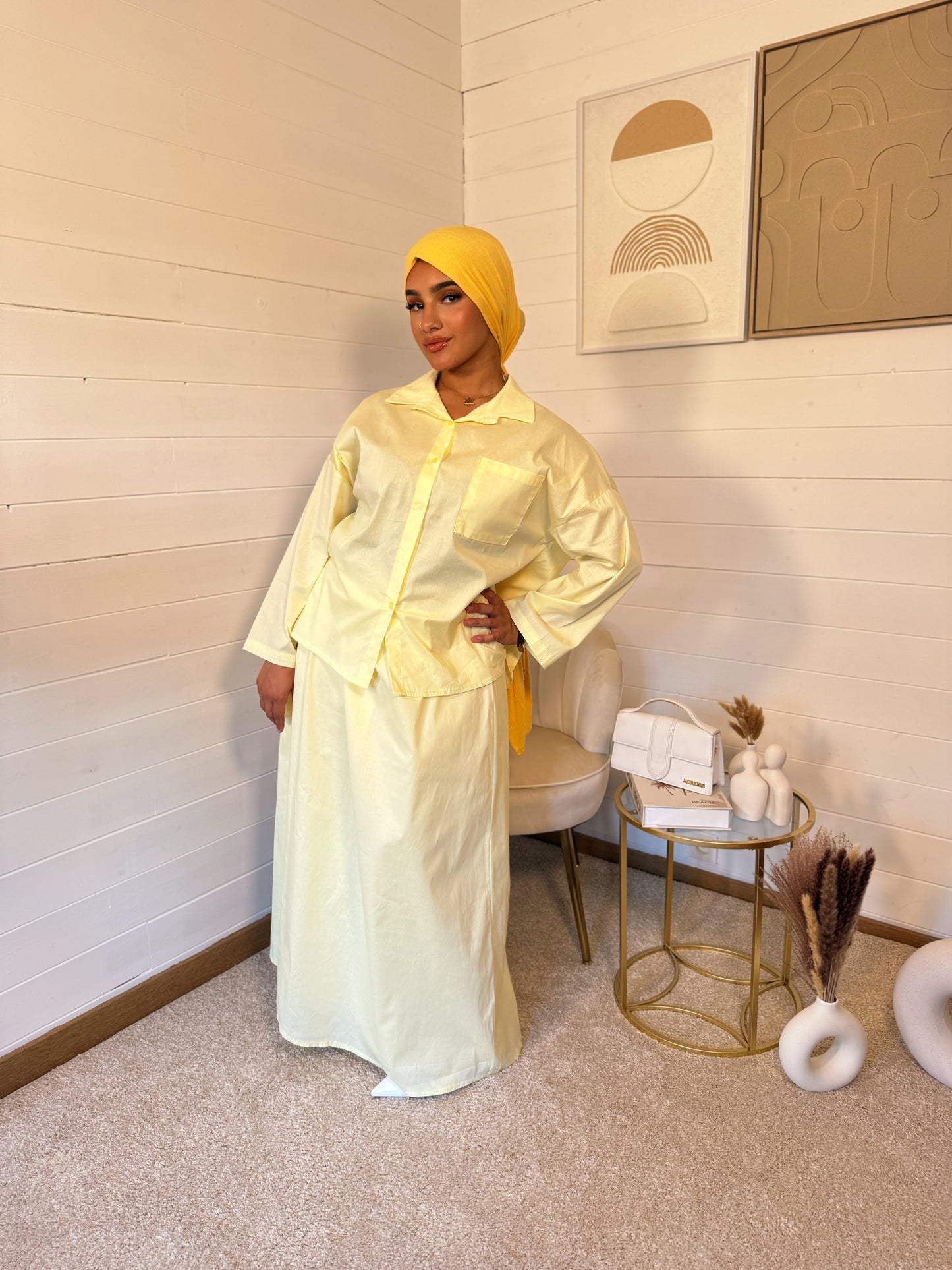 Ensemble JASMINE JAUNE (taille standard)