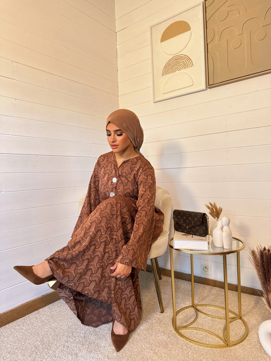 ROBE CHAIMAE marron (taille standard)