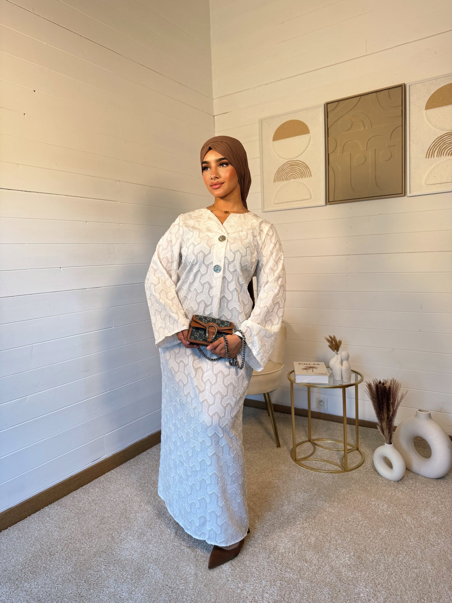 ROBE CHAIMAE BEIGE (taille standard)